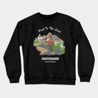 Down Hill Skateboard Crewneck Sweatshirt